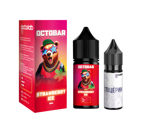 Набір Octobar NFT 30 мл Strawberry Ice (Полуниця з льодом)